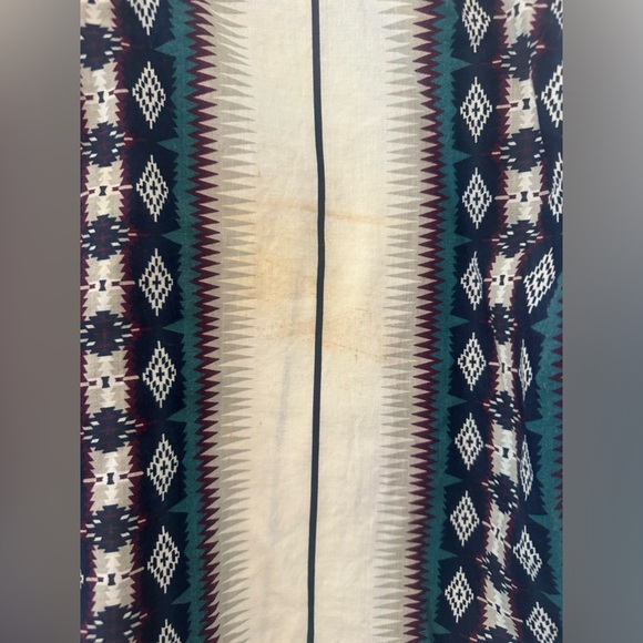 Wrangler Vintage Aztec Pearl Snap Button Up Western Short Sleeve Shirt Med *READ - Picture 3 of 9